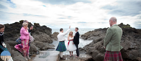 Wedding picture on beach